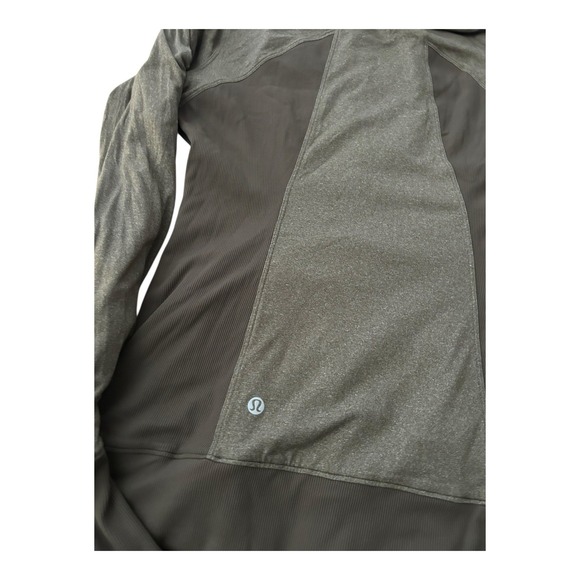 Lululemon Dance Studio Jacket III Reversible Olive Green Zip Up Hoodie Size 10 - Picture 14 of 15